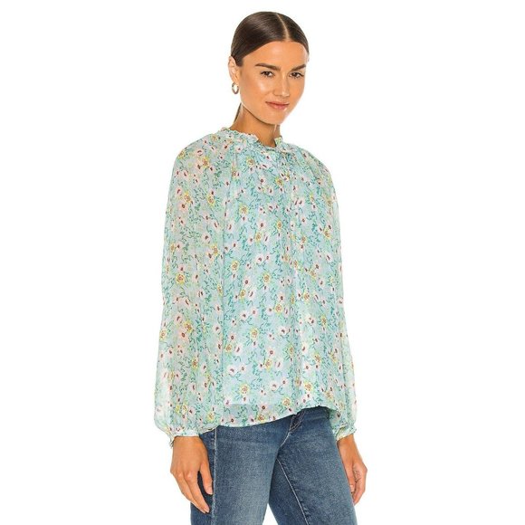 Yumi Kim Blouse Sundown Top in Bedford Park Blue XSmall - Picture 3 of 13